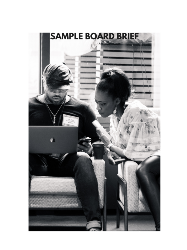 Sample Board of Directors Brief